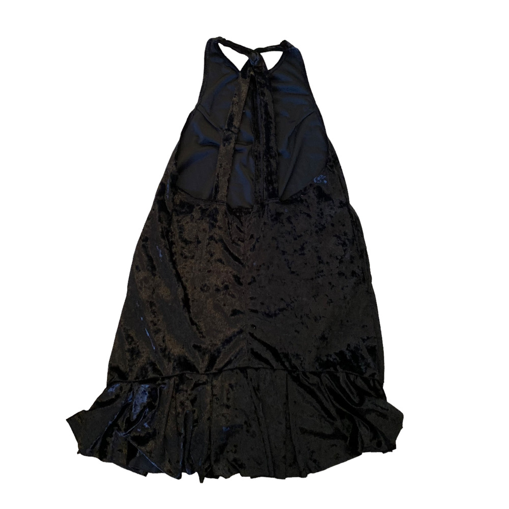 UNIF Black Velvet Crisscross Back Short Dress sz S